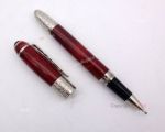 Clone MontBlanc Daniel Defoe Red Barrel Silver Rollerball Pen